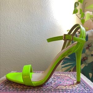 Neon Single Strap Stiletto Heels